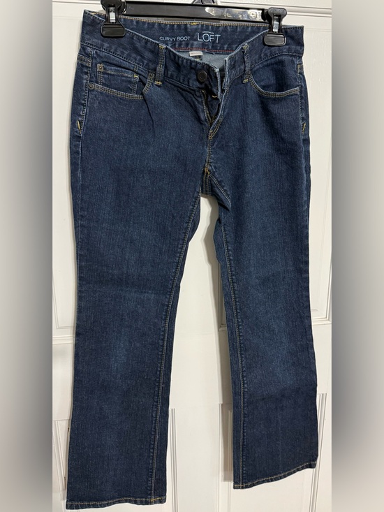 Ann Taylor Denim - Ann Taylor Boot Cut Jeans in Dark Blue Denim